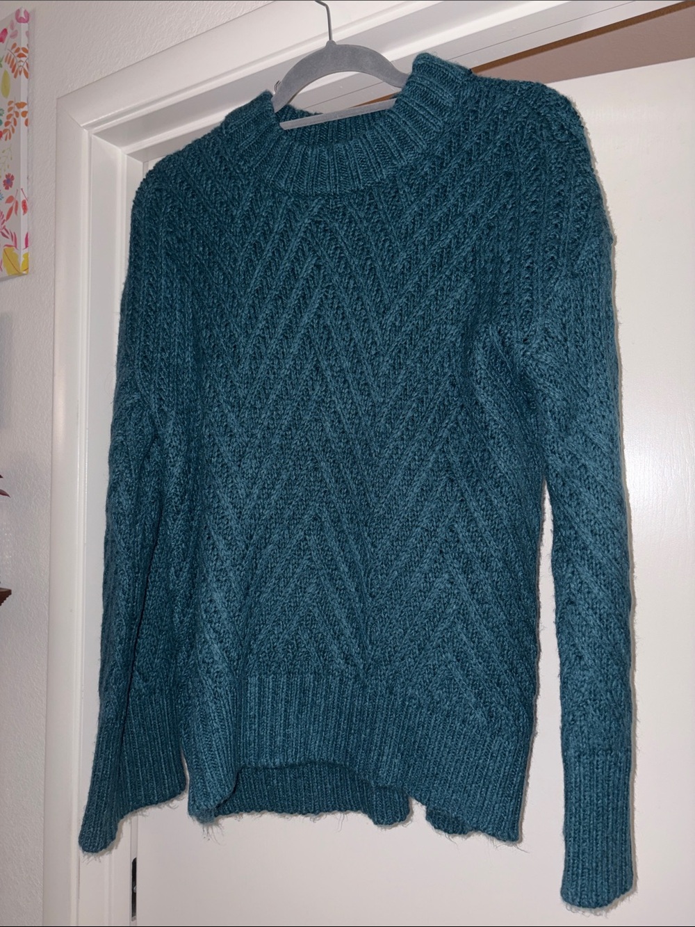 Aqua Green Women's Crew Neck Sweater